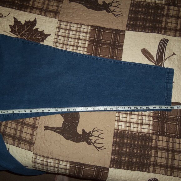 Womens Plus 3X Regular Croft & Barrow Elastic Waist Jeans Pants 2 Pockets Navy - Picture 5 of 6